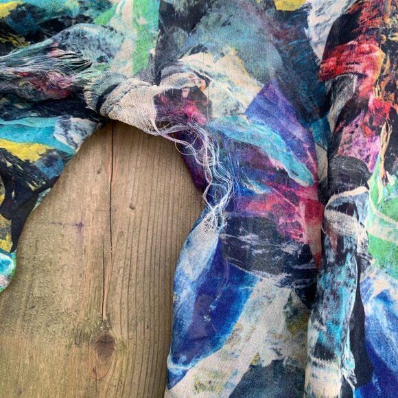 RARE 2010 Damaged Acne Studios 100% Silk Pants Size 32 Contact Stone - Picture 12 of 12